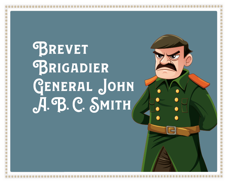 Character portrait: Brevet Brigadier General John A. B. C. Smith